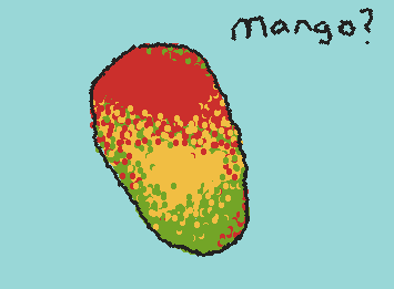 idk I tried to draw a mango but it's a little rough...