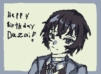 hooray! today is Dazai birthday!!! 🎉
And, Happy birthday Dazai!!!
::wp-anime-pet:: ::wp-anime-pet:: ::wp-banana-dance:: ::wp-anime-boom::