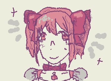 Madoka Magica! I realized I haven’t really drawn her, so here’s she is in her glory!
