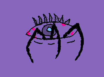 spider crawling out of someones eye, I'm not good at adding detail in this site