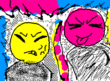 my old oc with his twin sister!!(btw he hates her..)