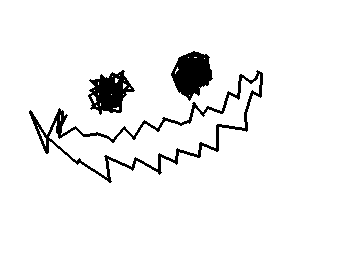 スマイラー書くつもりだったけど変になっちゃった　I was going to write a smiley but it got weird