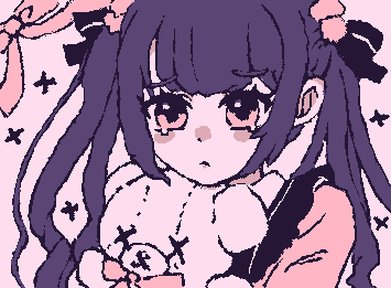 いきなり地雷系の女の子を描きたい衝動に駆られました(⸝⸝◜𖥦◝⸝⸝)病み系のボカロは超大好きです!!!!!!