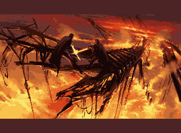 Mustafar duel scene I made. (I worked for like 4 hours on this, prolly my best drawing yet) Hope y'all enjoy!