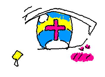 3しょくいろをつかってあるびのかいてみた（（（めがつかれる