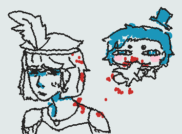 @Eli-draws Just a regular day with the ringmaster ❤
Also- I feel like she (Jewel) would "hunt" For the ringmaster to be useful to him so she wouldn't die!