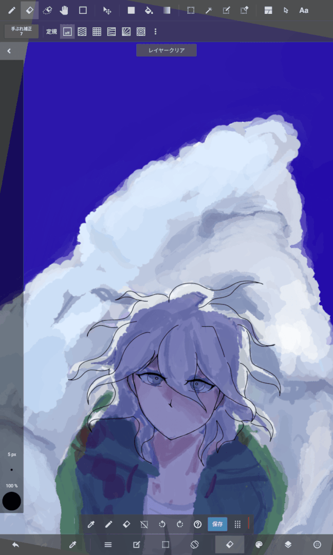 雲描くの楽しすぎて禿げる