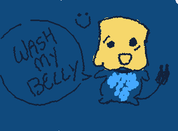 WE'RE WASHING LAMPERT'S BELLY OK