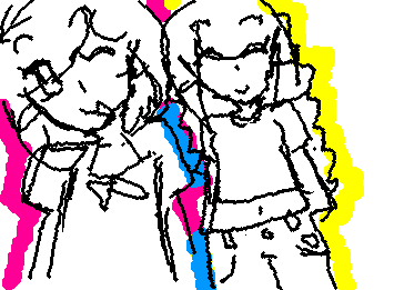 My trans oc Sierra and her fiend Lucy