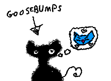 Black cat is OBSESSED with Blue cat.