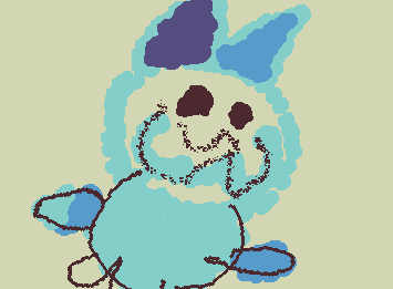 Cat with a mustache by my lil brother :3