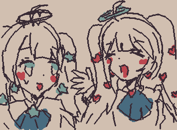 オリの琴花（ことは）と乙花（おとは）描きましたァ☆双子です