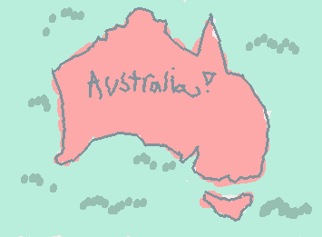 Heres my disgusting redering of Australia