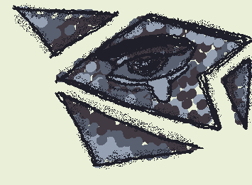 A shattered eye that’s crying. Idk if you can really see the eye but I still like it so enjoy!!