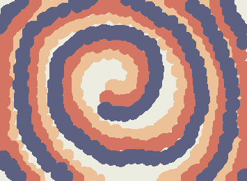 I used spirals to test out different colour pallets to see if I like them or not :D