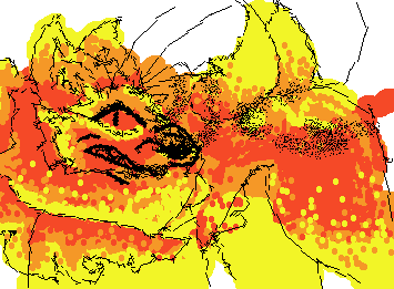 Since my current piece is taking a while, I thought I'd post the original of Flame!! Idk if u can tell, but Flame may or may not be my favorite oc,,,,