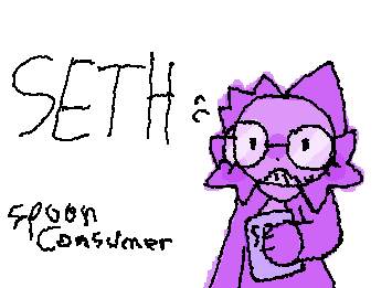 Amethyst from my colored cat project as Seth from deltarune!