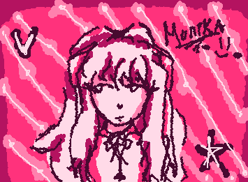 quick Monika drawing yesyesyes ahahah oki bye