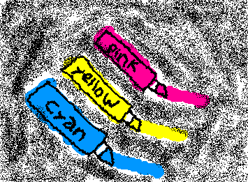 This is my best impression of the three main colored markers. I hope it looks okay!!! :\