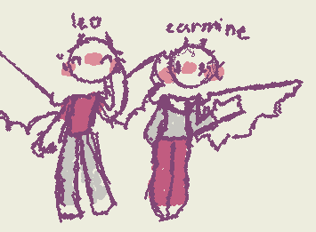 Uh oh my oc with her crush Leo and he likes her back!