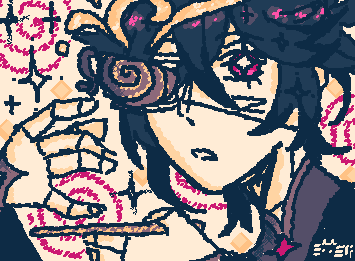 Tea Errors・:*+.˚✧₊ *1/2 (my OC toshiro, reposted because I’m adding watermarks to my drawings now)