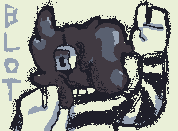 redraw of that one blot sticker. hello to you too lil bud