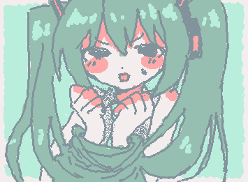 髪の毛で縛られてるミクちゃん