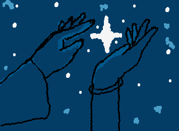 "Do you think this tiny star can last forever?"
"As long as we are together."
"But we might get seperated in the future."
"We won't."
"Promise?"
"Promise."