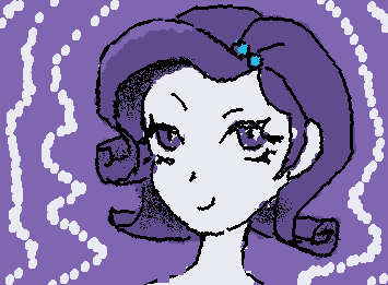 リクエスト!マイリトルポニーのラリティ描きました、!勝手に髪切ったりしてたら悪役の当て馬みたいな顔になって最悪😇ごめんね泣