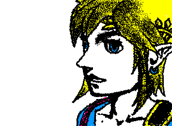 My first drawing here. I chose as a reference an old screenshot I took from the link, on my Nintendo :)