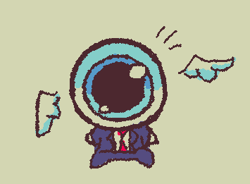 a creature. :0 ( it’s eggchan ) 

repost because his head was lopsided :’)