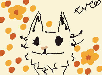 Another kitty drawing (got bored <3)