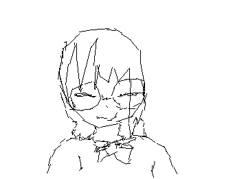 窓から見える景色以外も描いてみました。学生の女の子を描きました。