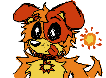 here's dogday. didn't wanna make this one cleaned up/neat with the coloring....