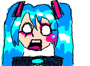 miku x hot topic drawing style