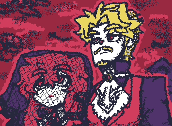 Evil Harley/Hudson, I have two other version of this one drawing just coz i didnt know how i want to portray the veil