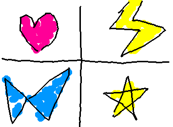 「うんせいうらない」すきなかたちをえらんで、コメントにかいてね！