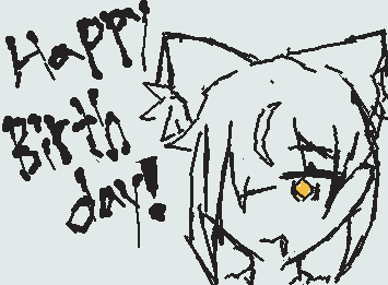 ゴミ絵ですが、かきさんお誕生日おめでとうございます!!
It’s a piece of trash, but happy birthday, Kaki-san!!