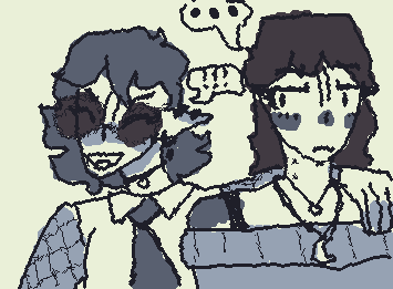 new OCS! the disturbed one is Erica who just got turned into vampire and is still trying to process and the other one is Lilith- a maybe drunk vampire!
