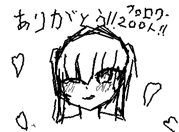 ありがとう！！！！！フォロワー200人！！！嬉しすぎる…！！これからもよろしくネ！！！(._.)
後みんな大好きーーー٩(♡ε♡ )۶
いっつも過呼吸になってるね( ﾟ∀ﾟ)･∵. ｸﾞﾊｯ!!あ、まただ。