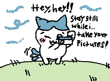 hachiware!!!! wonder who's picture they're taking... :]