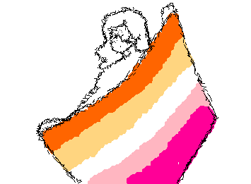 Me and my pride flag!!!! >_<