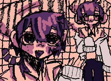 @sk ocちゃん描けたよ😘なんかhappyの絵柄が邪魔してきてうまく描けんかった😭でも完成したから見てほしい😭