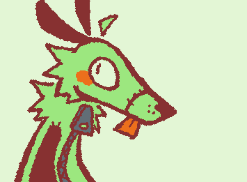 Mysterious green dog