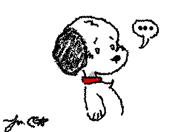 heheh, cute snoopy! one of my absolute favs :3