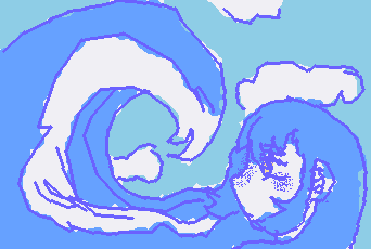 Someone in a vid said something like "draw a side view where the hair turns into a wave!" or something like that so I did
