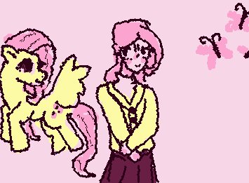 here is Fluttershy after not posting for 5 days! { any ideas :,) }