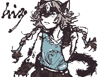 damn two drawings in the same day, im really into it today
this one is just a attempt of my cat as a human but... cool. not sure how i feel about it though.