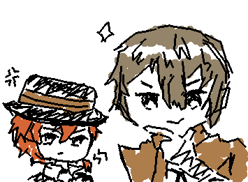 「中也は小さいねー笑」 『はぁ!!?』"Chuuya is so small, lol." "Huh!!?"