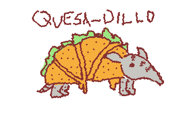 Its a Quesa-Dillo :3